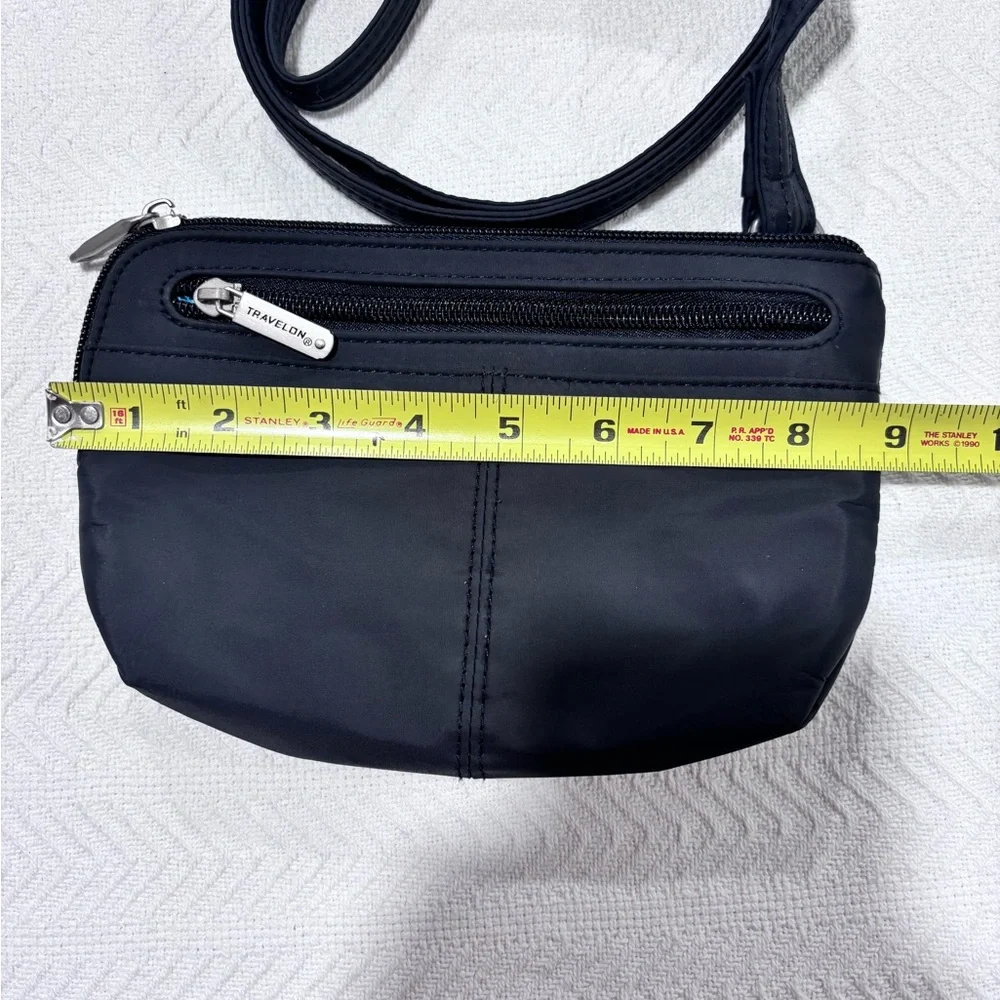 Travelon Black Crossbody Bag with Silver Accents - Picture 3 of 10